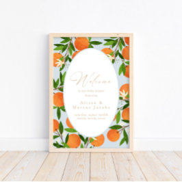 A Little Cutie | Modern välkomstsignal för blått P Poster