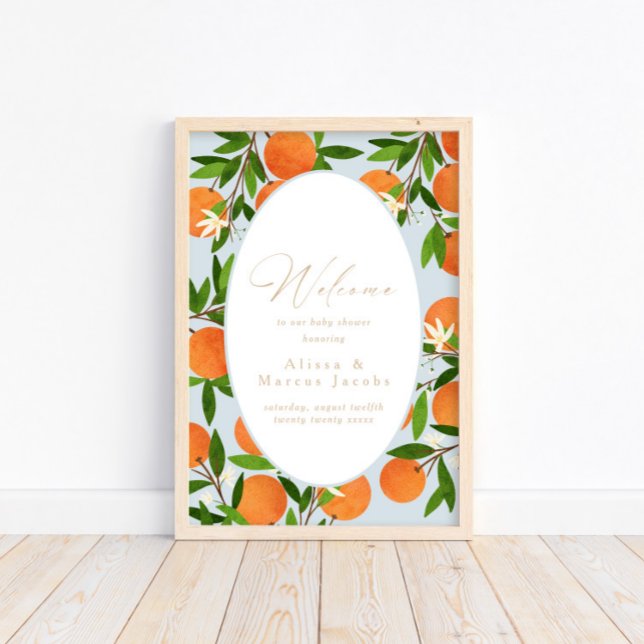 A Little Cutie | Modern välkomstsignal för blått P Poster (Skapare uppladdad)