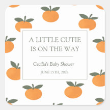 A Little Cutie Orange Gender Neutral Baby Shower