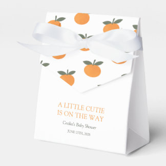 A Little Cutie Orange Gender Neutral Baby Shower Presentaskar