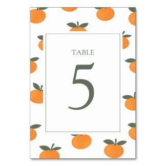 A Little Cutie Orange Gender Neutral Citrus Modern Bordsnummer