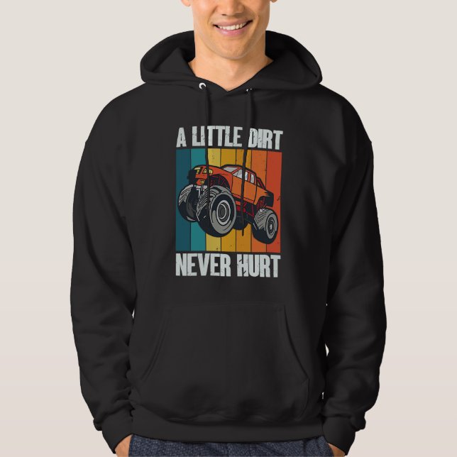 A Little Dirt Never Hurt 4x4 Offroad Cool Four Whe Hoodie (Framsida)