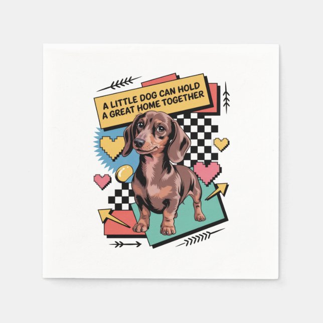 A Little Dog Can Hold A Great Home Together Pappersservett (Framsidan)