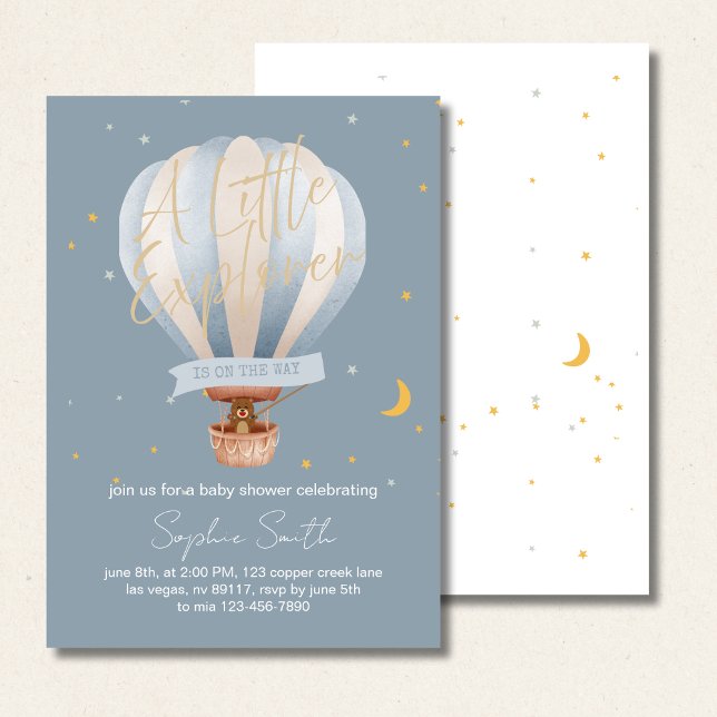 A Little Explorer Is On The Way Inbjudningar (Skapare uppladdad)