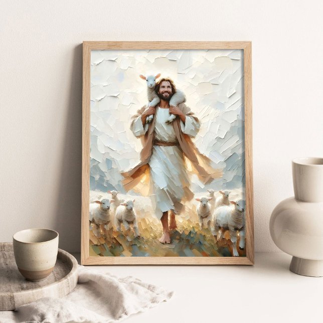 A Little Family, Digital Christian Art, Jesus Resc Poster (Skapare uppladdad)