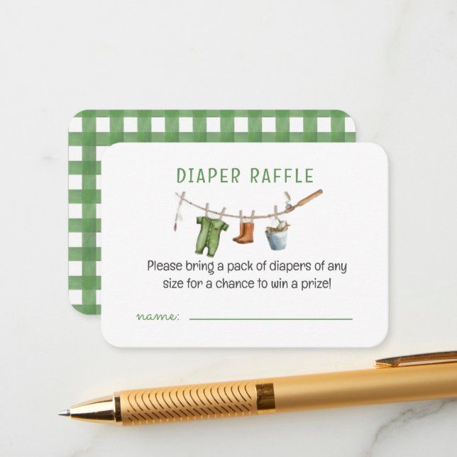 A Little Fisherman Baby Diaper Raffle Tilläggskort (Fram/Back In Situ)