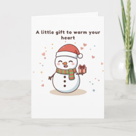 A Little Gift to Warm Your Heart Cute Card Kort
