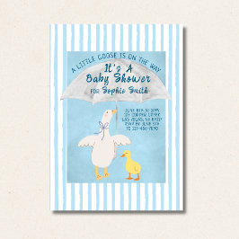 A Little Goose Is On The Way Storybook Baby Shower Inbjudningar
