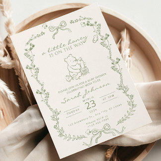 A Little Honey Is On The Way Baby Shower Invite Inbjudningar