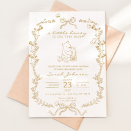 A Little Honey Is On The Way Baby Shower Invite Inbjudningar