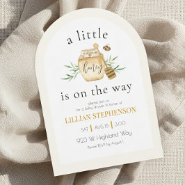 A Little Honey Is On The Way Bee Baby Shower Inbjudningar