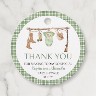 A Little Hunter Is On The Way Baby Shower  Gåvor Etiketter