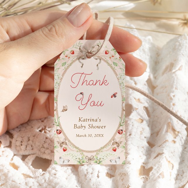 A Little Love Bug Baby Shower Thank You Presentetikett (Skapare uppladdad)