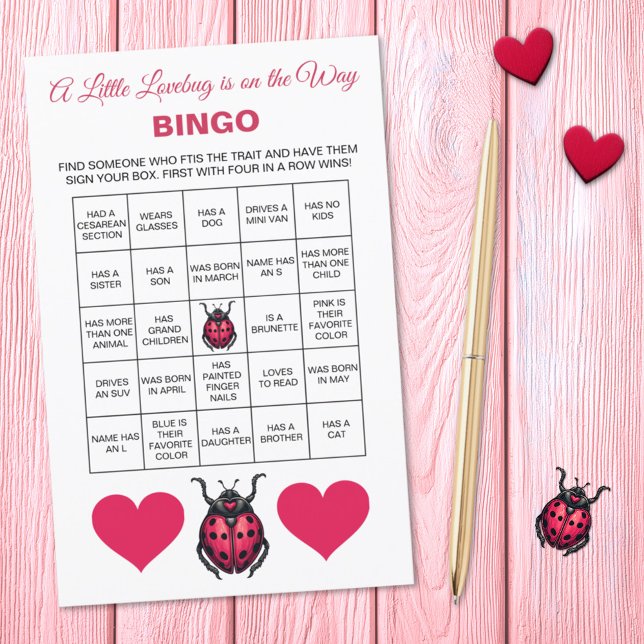 A Little Love Bug Is On The Way Baby Shower Bingo  (Skapare uppladdad)