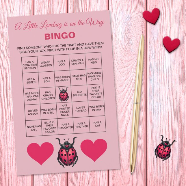 A Little Love Bug Is On The Way Baby Shower Bingo  (Skapare uppladdad)