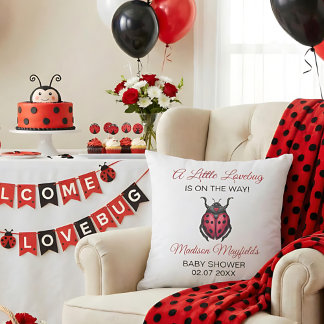 A Little Love Bug Is On The Way Ladybug Kudde