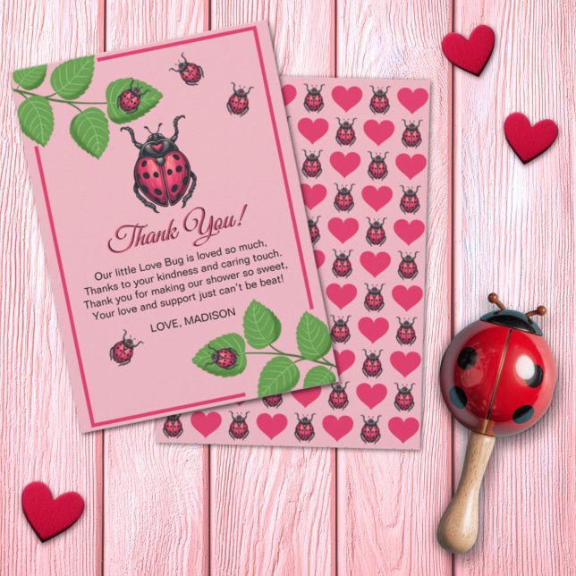 A Little Love Bug Is On The Way Ladybug Tack Kort (Skapare uppladdad)