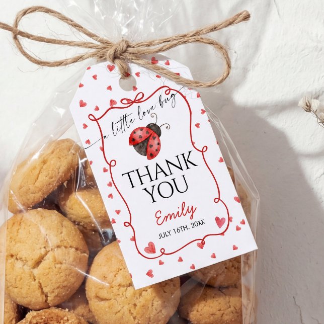 A Little Love Bug Thank You Presentetikett (Skapare uppladdad)
