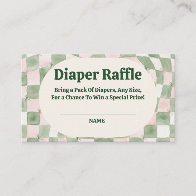 A Little Matcha Babe Matcha Diaper Raffle  Tilläggskort (Framsida)