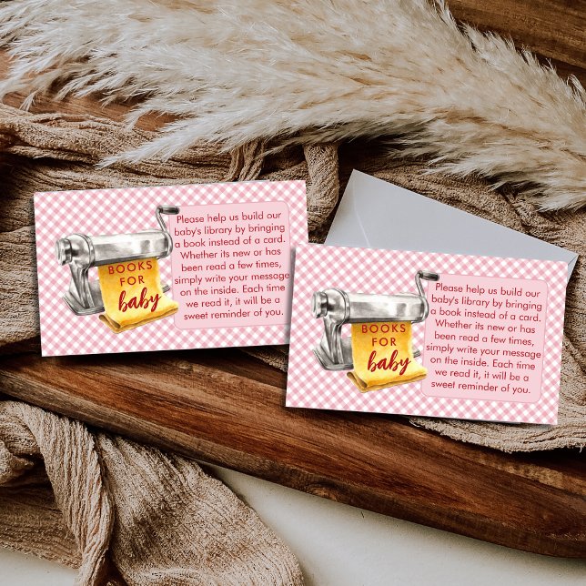 A Little Meatball Books For Baby Pink Baby Shower Tilläggskort (Skapare uppladdad)