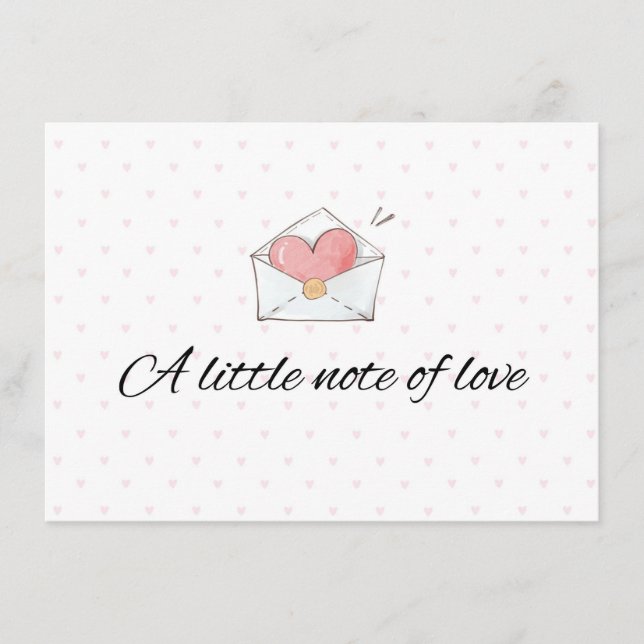 A Little Note of Love Envelope Card Tilläggskort (Framsida)