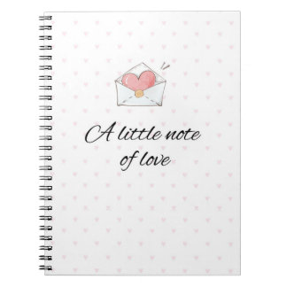 A Little Note of Love Notebook Anteckningsbok