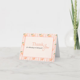 A Little Peach Folded Thank You Card Tack Kort