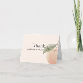 A Little Peach Folded Thank You Card Tack Kort