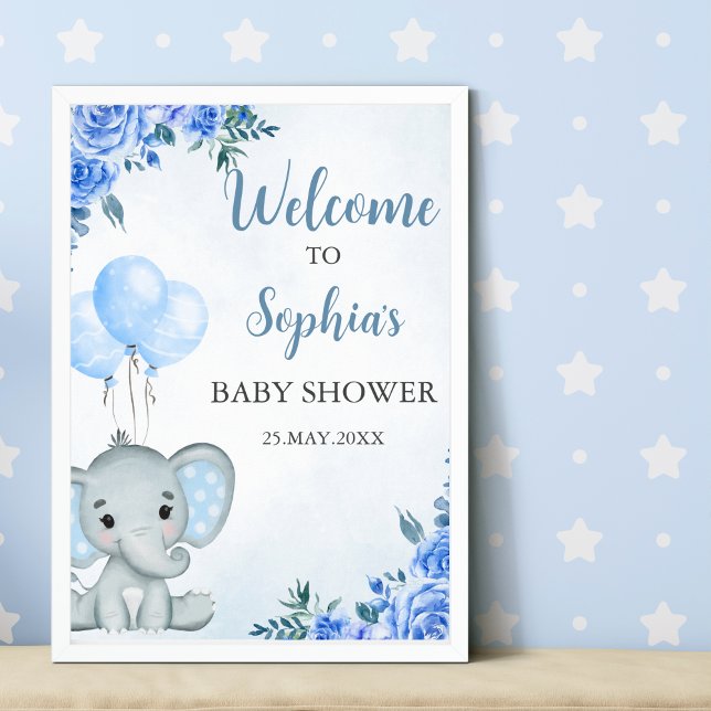 A Little Peanut is on the Way, Baby Shower Boy Poster (Skapare uppladdad)