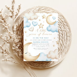 A little piece of heaven is on the way baby shower inbjudningar