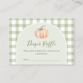 A Little Pumpkin Fall Baby Shower Diaper Raffle Tilläggskort