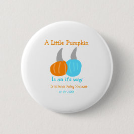 A little pumpkin is on it's way baby shower orange knapp