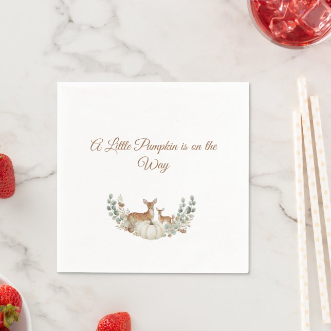 A Little Pumpkin is on the Way" Baby Bib Pappersservett (Skapare uppladdad)