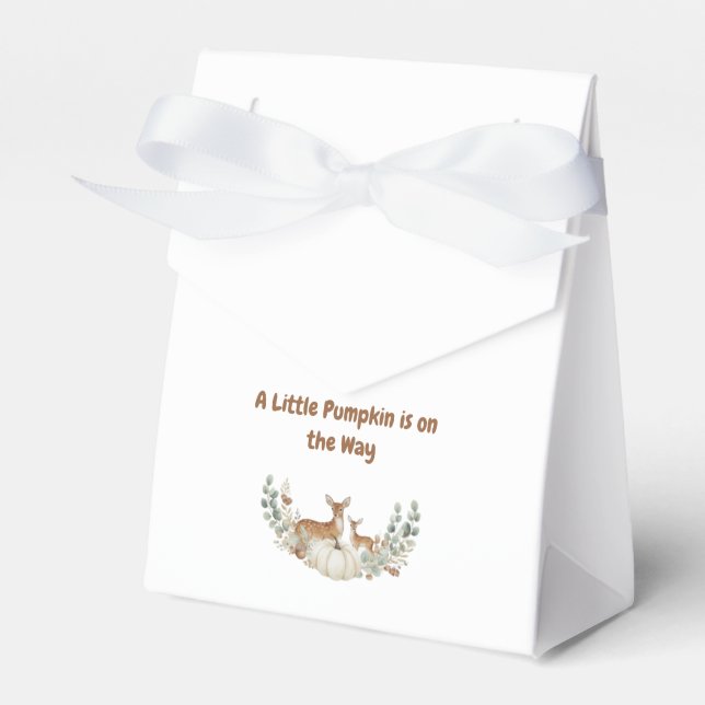 A Little Pumpkin is on the Way" Baby Bib Presentaskar (Framsidan Sidan)