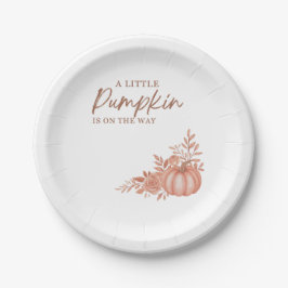 A Little Pumpkin Is On the Way Dessert Plate