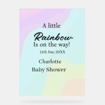 A little rainbow is on its way baby shower name da