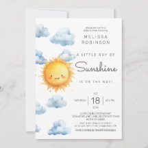A Little Ray of Sunshine is on the way Baby Shower