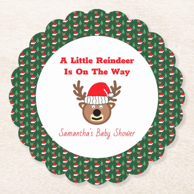 A Little Reindeer Is On The Way Underlägg Papper (Framsida)