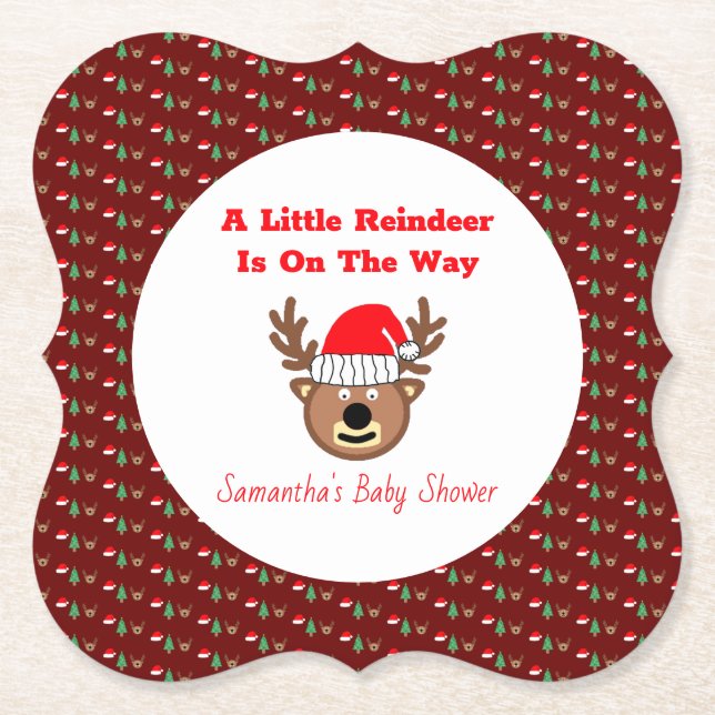 A Little Reindeer Is On The Way Underlägg Papper (Framsida)