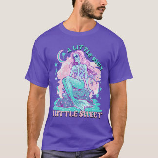 A Little Salty A Little Sweet Mermaid Skeleton Sum T Shirt