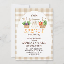 A Little Sprout Is On The Way  Baby Shower Inbjudningar