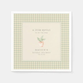 A Little Sprout is on the Way Baby Shower Pappersservett
