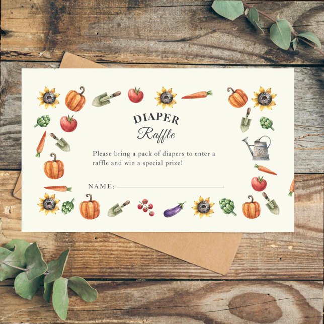 A Little Sprout Is On the Way | Diaper Raffle Tilläggskort (Skapare uppladdad)