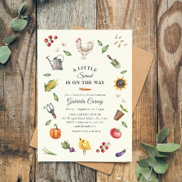 A Little Sprout Is On the Way | Rustic Baby Shower Inbjudningar