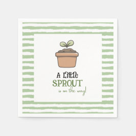 A Little Sprout on the Way Baby Shower Napkins Pappersservett