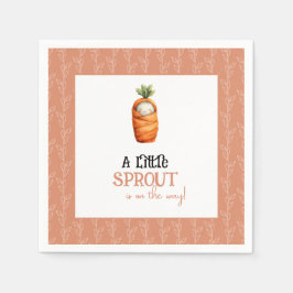 A Little Sprout on the Way Baby Shower Napkins Pappersservett