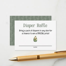 A Little Sprout on the Way Diaper Raffle Card Tilläggskort