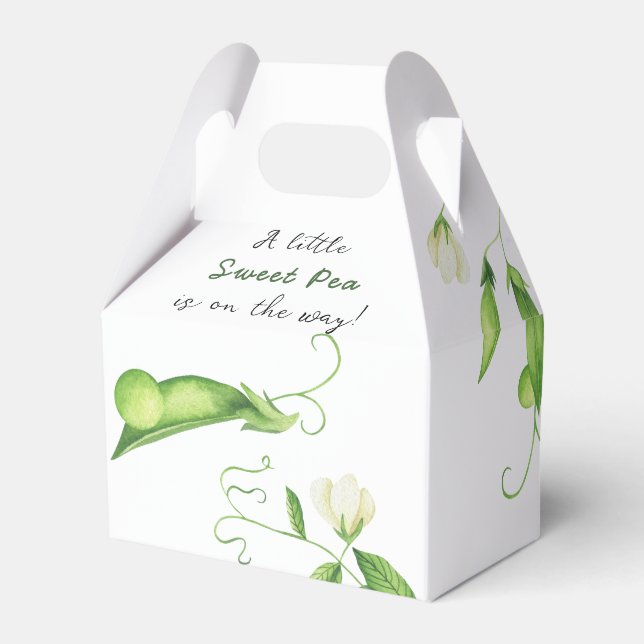 A Little Sweet Pea Is On The Way Baby Shower Presentaskar (Framsidan Sidan)