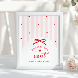 A Little Sweetheart Babies are sweet coquette Bow Poster
