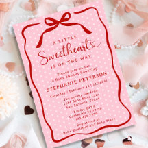 A Little Sweetheart Is On The Way Girl Baby Shower